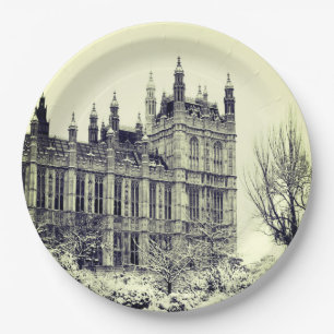 Plato De Papel Westminster, el parlamento, invierno Londres -