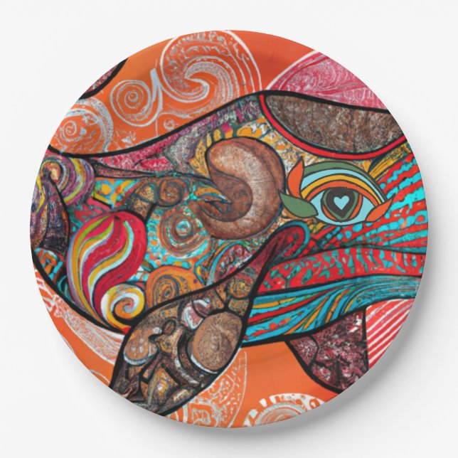 Plato De Papel Whale Wow (Anverso)