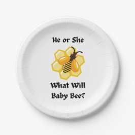 Plato De Papel What Will Baby Bee gender reveal party 