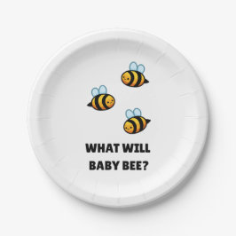 Plato De Papel What Will Baby Bee gender reveal party