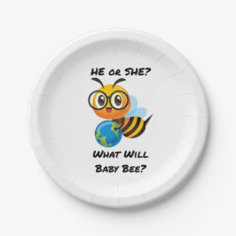 Plato De Papel What Will Baby Bee gender reveal party