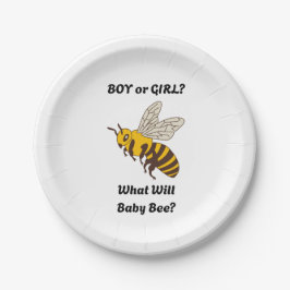 Plato De Papel What Will Baby Bee gender reveal party