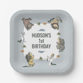 Plato De Papel Where the Wild Things Are Character Birthday