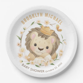 Plato De Papel Whimsical Baby Lion King Baby Shower