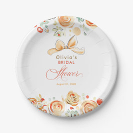 Plato De Papel Whimsical Chic Elegant Fall Bridal Shower