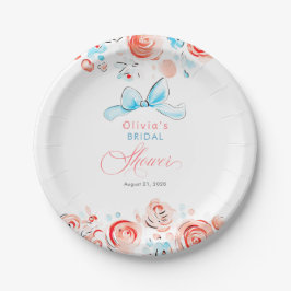 Plato De Papel Whimsical Chic Elegant Hand Drawn Bridal Shower