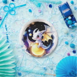Plato De Papel Whimsical Dragon Baby Shower