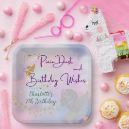 Plato De Papel Whimsical Fairy Chica