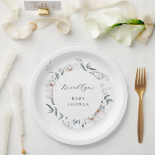 Plato De Papel Whimsical Floral Wildflower Spring Baby Shower Pap