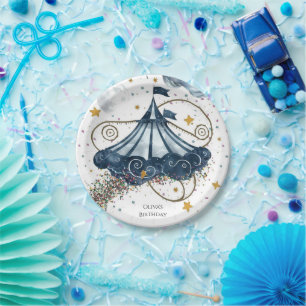Plato De Papel Whimsical Fun Circus Birday