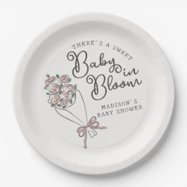 Plato De Papel Whimsical Garden Fiesta Floral Baby Shower