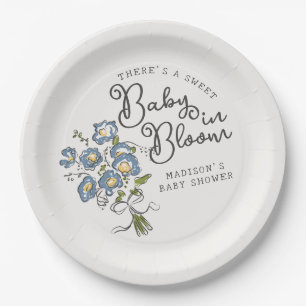 Plato De Papel Whimsical Garden Fiesta Floral Baby Shower