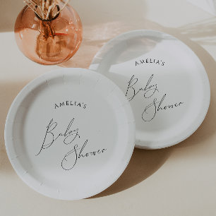 Plato De Papel Whimsical Gender Neutral Baby Shower