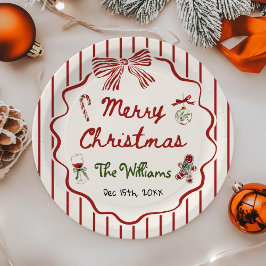 Plato De Papel Whimsical Hand Drawn Friendsmas Christmas Party