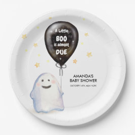 Plato De Papel Whimsical Little Boo Balloon Baby Shower