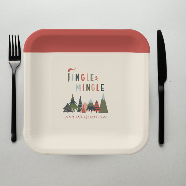 Plato De Papel Whimsical | Placa de papel Fiesta para Navidades (Subido por el creador)