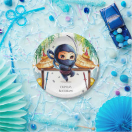 Plato De Papel Whimsical Spy Ninja Birday