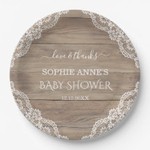 Whimsical Vintage Lace Old Barn Baby Shower Favor