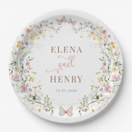 Plato De Papel Whimsical Wildflower Fairytale Boda Jardín