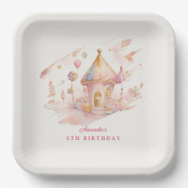 Plato de papel Whimsical Wonders Candyland