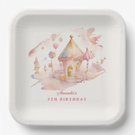 Plato De Papel Whimsical Wonders Candyland paper Plate