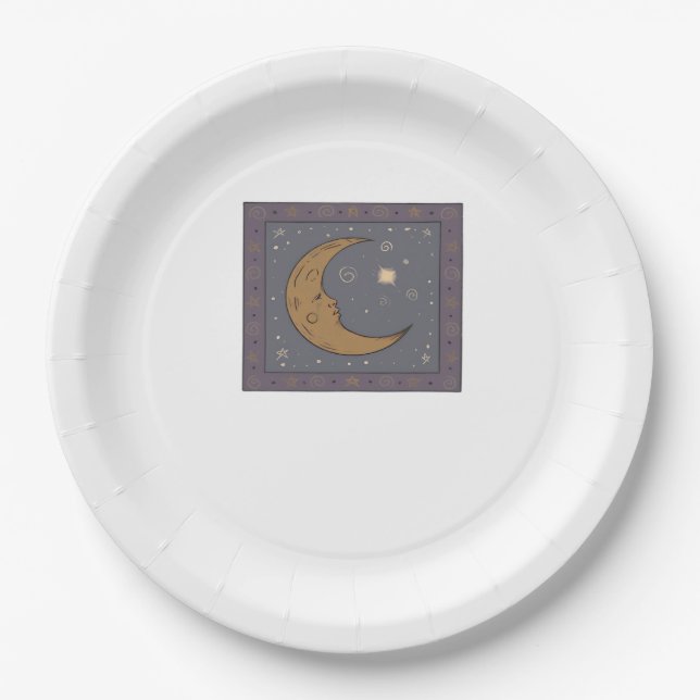 Plato De Papel Whimsigoth Moon Classic (Anverso)