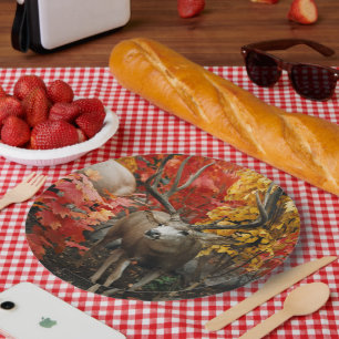 Plato De Papel Whitetail en otoño