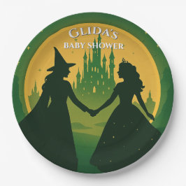 Plato De Papel Wicked Baby Shower Plates | Glinda & Elphaba Party
