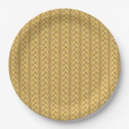 Plato De Papel Wicker Basket Weave Seamless
