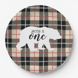 Plato De Papel Wild Bear Thompson Camel Primer Fiesta de Cumpleañ