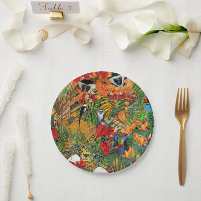 Plato De Papel Wild Creation  (Boda)