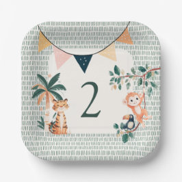 Plato De Papel Wild Jungle Theme Birthday Party