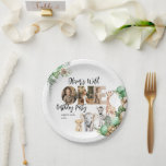 Plato De Papel Wild One Birthday Safari Animal Photo<br><div class="desc">Wild One Birthday Safari Animal Photo</div>