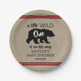 Plato De Papel Wild One Boys Baby Shower