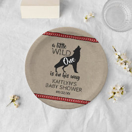 Plato De Papel Wild One Boys Baby Shower