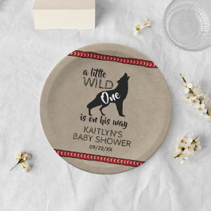 Plato De Papel Wild One Boys Baby Shower