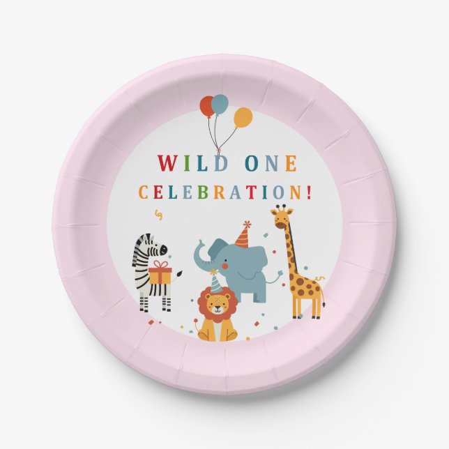 Plato De Papel Wild One First Birthday (Anverso)