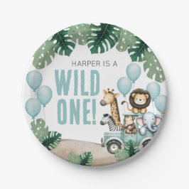 Plato De Papel Wild One Safari 1st Birthday