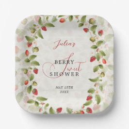 PLATO DE PAPEL WILD STRAW BERRY SWEET BABY SHOWER