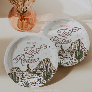 Plato De Papel Wild West Bachelorette Última Itineraria de Rodeo
