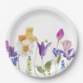 Plato De Papel Wildflower Bloom Baby Shower