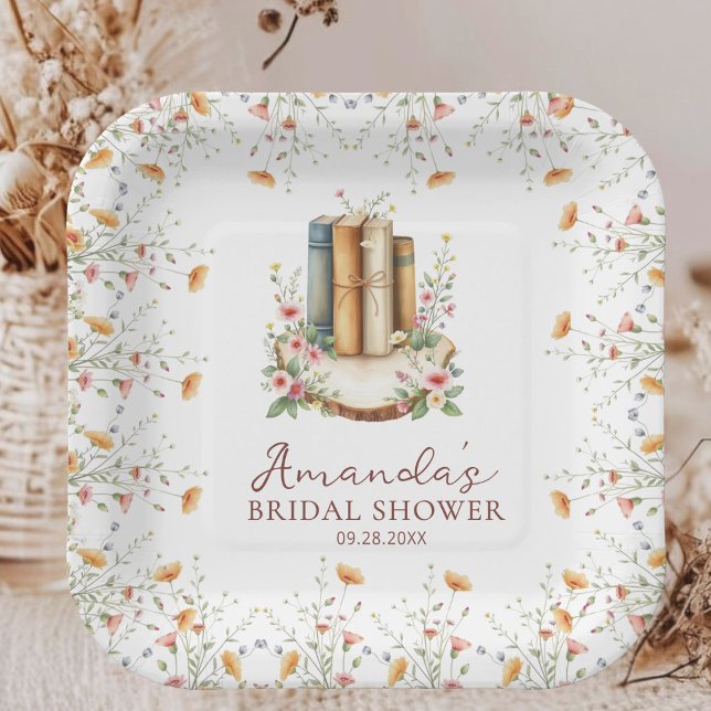 Plato De Papel Wildflower Florals Storybooks Bridal Shower Fiesta (Subido por el creador)