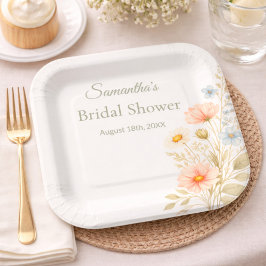 Plato De Papel Wildflower Garden Party Event