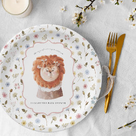 Plato De Papel Wildlings Caprichosos | Baby Shower de Animales Vi