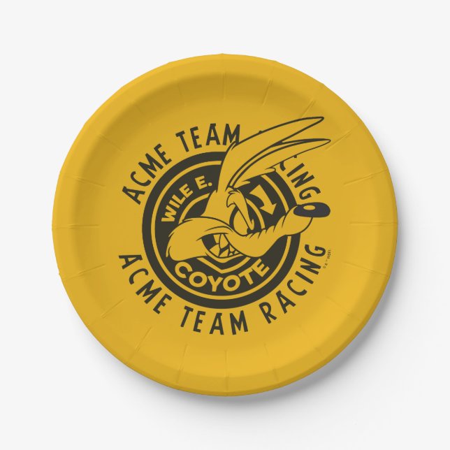 Plato De Papel WILE E. COYOTE™ Acme Team Racing (Anverso)