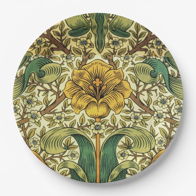 Plato De Papel William Morris Classic Floral (Anverso)