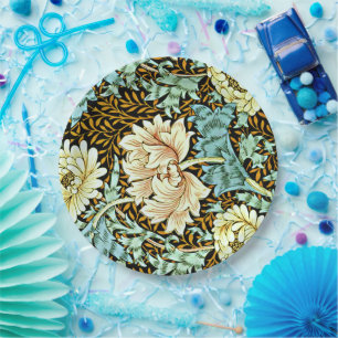 Plato De Papel William Morris - Crisantemo,