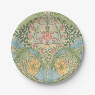 Plato De Papel William Morris Flor de Mirto Floral Botánico