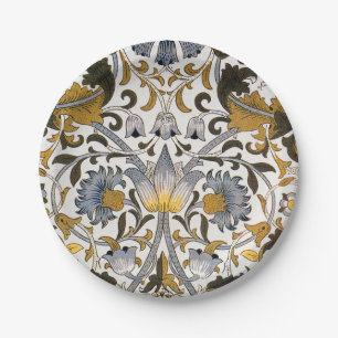 Plato De Papel William Morris Flor floral Lodden