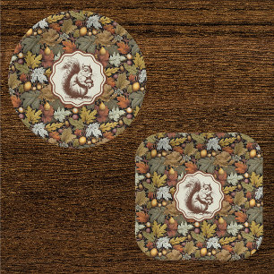 Plato De Papel William Morris Hojas de Otoño Ardilla 